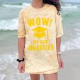 Wow My Son Graduated Mom Dad Of A Senior Graduation Comfort Color Blast T-Shirt Citrine