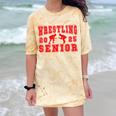 Wrestling Senior Night Wrestling Senior 2025 Graduation 7 Comfort Color Blast T-Shirt Citrine