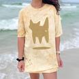 Yk2 Cat With Tomboy Tail 90s Nostalgia Downtown Indie Premium Tri-Blend Comfort Color Blast T-Shirt Citrine