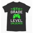 5th Grade Level Unlocked Back To School Gamer Graduation Unisex T-Shirt