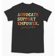 Advocate Support Empower Groovy Social Worker Graduation Unisex T-Shirt