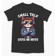 Anti Social Anxiety Mindfulness No Small Talk Introvert Cat Men Women Unisex T-Shirt