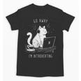 Antisocial Introvert Cat With Coffee On Computer Emo Goth Unisex T-Shirt Antisocial Introvert Cat With Coffee On Computer Emo Goth Unisex T-Shirt