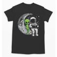 Astronaut Reading Book To Alien Moon Space Women Kids Men Unisex T-Shirt