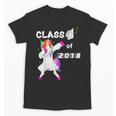 Class Of 2018 Graduation Him Her Unicorn Dabbing Shirt Unisex T-Shirt