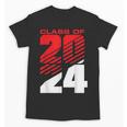 Class Of 2024 High School Senior Graduation Red Sports Style Unisex T-Shirt
