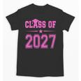 Class Of 2027 Pink Girls Shirt Graduation Unisex T-Shirt