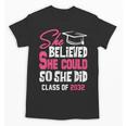 Class Of 2032 She Believed She Could Kids Graduation T-Shirt Unisex T-Shirt