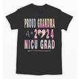 Colorful Proud Grandma 2024 NICU Graduate Baby Graduation Unisex T-Shirt