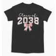 Coquette Bow Preppy Class Of 2038 Girly Girl 2038 Graduation Unisex T-Shirt