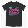 Coquette Pink Bow Senior 2027 Class Of Graduation Unisex T-Shirt