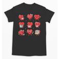 Cute Reading Hearts Valentine Day Book Lover Teacher Student Unisex T-Shirt