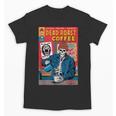 Dead Roast Coffee Comic Book Cover Style Skeleton Barista Unisex T-Shirt