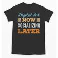 Digital Art Now Minimal Socializing Introvert Vintage Unisex T-Shirt