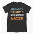 Digital Art Now Minimal Socializing Introvert Vintage Unisex T-Shirt