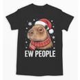Ew People Capybara Christmas Introvert Holiday Humor Unisex T-Shirt