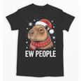 Ew People Capybara Christmas Introvert Holiday Humor Unisex T-Shirt