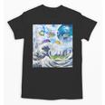 Frutiger Aero Aesthetic Tech Great Wave Of Kanagawa Fishes Unisex T-Shirt Frutiger Aero Aesthetic Tech Great Wave Of Kanagawa Fishes Unisex T-Shirt