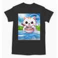 Frutiger Aero Aesthetic Tech Kawaii Ramen Cat Fishes Unisex T-Shirt
