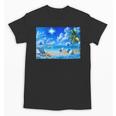 Frutiger Aero Beach Y2k Aesthetic Palm Tree Sand Ocean Unisex T-Shirt