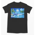 Frutiger Aero Dolphin Sunset Ocean With Palm Trees Y2k Unisex T-Shirt Frutiger Aero Dolphin Sunset Ocean With Palm Trees Y2k Unisex T-Shirt