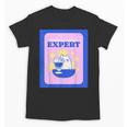 Fun Cute Introvert Cat Character With Wine Unisex T-Shirt