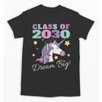 Girls Class Of 2030 Magical Unicorn Graduation Cap Unisex T-Shirt