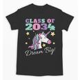 Girls Class Of 2034 Magical Unicorn Graduation Cap Unisex T-Shirt