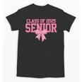 Graduate 2025 Class Of 2025 Senior Coquette Bow Graduation Unisex T-Shirt