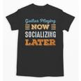 Guitar Playing Now Minimal Socializing Introvert Vintage Unisex T-Shirt
