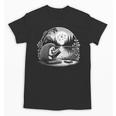 Hedgehog Reading Book Full Moon Lake Scenery Unisex T-Shirt