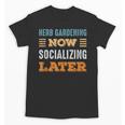 Herb Gardening Now Minimal Socializing Introvert Vintage Unisex T-Shirt