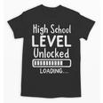 High School Level Unlocked Gamer Graduation Apparel Unisex T-Shirt