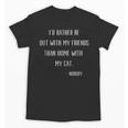 Introvert Cat Lover Quote Humor Social Introversion Unisex T-Shirt