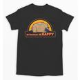 Introvert Me Happy Retro Sunset Capybara Tee Unisex T-Shirt