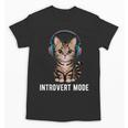 Introvert Mode Cat With Headphones Kitten Lover Unisex T-Shirt Introvert Mode Cat With Headphones Kitten Lover Unisex T-Shirt