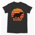 Introvert Retro Sunset Capybara Tee Unisex T-Shirt