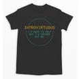 Introvirtuous Retro Pixel Funny Introvert Quote Unisex T-Shirt