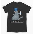 Just Graduated Cat With Graduation Cap And Diploma For Men Women Girls Kids Unisex T-Shirt