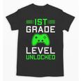 Kids 1st Grade Level Unlocked Back To School Gamer Graduation Unisex T-Shirt