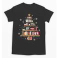 Library Books Christmas Tree Teacher Xmas Snowflake Unisex T-Shirt