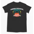 Middle School Graduation Gaming Vintage Level Complete Unisex T-Shirt