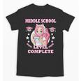 Middle School Level Complete Gaming Graduation Anime Girl Unisex T-Shirt