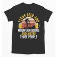 Mountain Biking Beer Drinking Introvert Sayings For Cyclist Unisex T-Shirt