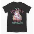 Not Friendly Do Not Approach Women & Girls Unicorn Cute Introvert & Humor Lovers For Women V-Neck Classic Fit Modern Short Sleeve Unisex T-Shirt