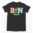 Nurse Graduation Shirt RN Est 2018 Rainbow Tshirt Unisex T-Shirt