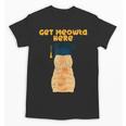 Orange Tabby Cat Graduation Distressed Shirt For Grads For Men Women Girls Kids Unisex T-Shirt