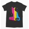 Pansexual Pride Celestial Cat Sitting Book LGBTQ Pan Colors Men Women Unisex T-Shirt Pansexual Pride Celestial Cat Sitting Book LGBTQ Pan Colors Men Women Unisex T-Shirt