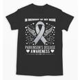 Parkinson's Disease Awareness Memory Of My Mom Ribbon Wings Unisex T-Shirt