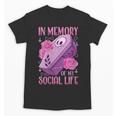 Pastel Goth In Memory Of My Social Life Coffin & Pink Roses Unisex T-Shirt Pastel Goth In Memory Of My Social Life Coffin & Pink Roses Unisex T-Shirt